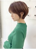 小顔カット/マッシュショート/ことりベージュ/20代/30代/40代