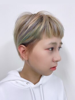 オシャマ ヘアー サンク 二川店(Oshama hair CinQ5)の写真/【豊橋/二川】ハイライト/イヤリングカラー/バレイヤージュなど『トレンド』×『透明感』のあるスタイルへ