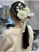ヘアセット　卒業式ヘア