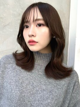 ミラリー トウキョウ(Mirareee Tokyo) 20代30代40代◎前髪パーマグレーベージュレイヤーロング黒髪