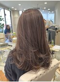 レイヤーカットハイライトショートヘアイルミナカラーオージュア