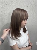 王道ベージュと顔周りレイヤーカット