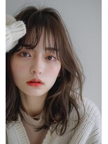 ラナ 新宿(lana)&nbsp;くびれミディアム/顔まわり/シースルーバング【lana hair 新宿】
