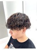 刈り上げマッシュ×波巻きパーマ【松戸/メンズ】