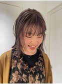 ヘアカラーグレージュアンブレラカラーショートボブ30代