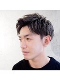 刈り上げツーブロック/刈り上げショート/アップバング