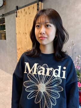 ハウリーヘアアンドスパ(HAURY hair&spa) ミディアムレイヤー/ショコラベンダーカラー【髪質改善/縮毛矯正