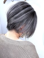 ブレイズヘアー(BLAZEhair)&nbsp;ショートボブ×脱白髪染めバレイヤージュ×ブリーチ２回