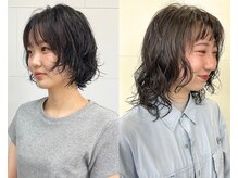 ダメージを考えながらケア剤を入れて続けれるパーマスタイルに。