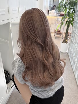 サンクプロジェクト(cinq PROJECT) 韓国ヘア顔周りレイヤーミルクティーベージュグレージュカラー