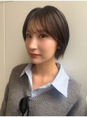 小顔ショートボブラウンココアベージュオリーブグレー黒髪質改善