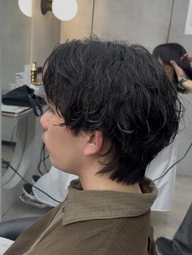 ロンドポレール 北千住(Lond polaire) men's/メンズ/リバースセンターパート/ニュアンス/ダウンパーマ
