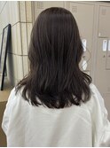ブリーチなしロングレイヤーボブダブルカラー春カラーグレージュ