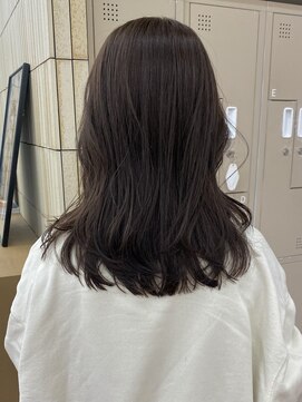 パークレーン アイス イヴェン(park lane ICI yeven) ブリーチなしロングレイヤーボブダブルカラー春カラーグレージュ