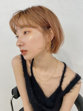  fit stand 千葉/ショートボブ/カット/パーマ/ダブルカラー/トリートメント/縮毛矯正 イメチェン/ピンクベージュ/アンブレラカラー[千葉]