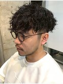 桑名スペインカールツイストパーマフェードフリンジカット強め