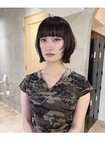 ローレン(LOREN) 黒髪/ボブルフ/ネビージュ/小顔/ワンレン/栄/髪質改善/前髪