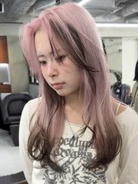 ニコトウキョウ 新宿(nico TOKYO) ピンクダブルカラーミルクティーホワイトパープルハイトーン韓国