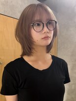 リット(lit)&nbsp;レイヤーボブ×ミルクティーカラー