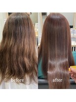 エルプラスヘアー 平尾店(L+hair)&nbsp;髪質改善トリートメント艶感ストレート透明感ブラウン