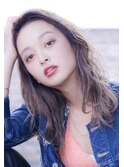 【LANY 横浜】大人可愛いかきあげバング×ラベンダーアッシュ