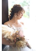 ブライダルヘア★ ゆるふわ編みおろしアレンジ