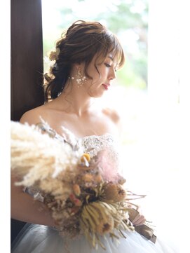 ブルームス アンジュ(Blooms Unge) ブライダルヘア★ ゆるふわ編みおろしアレンジ