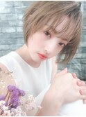 #シースルーバング#愛されショート#透明カラー