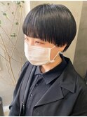 マッシュ マニッシュ ハンサムショート  ツヤカラー ボブ
