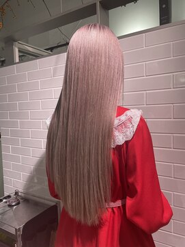 シェリ ヘアデザイン(CHERIE hair design) ロング　× ホワイトベージュ