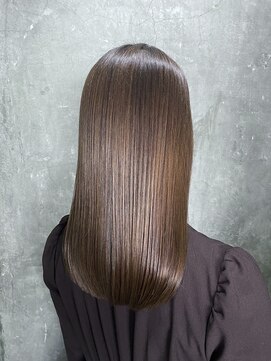 ワンデイ 表参道(oneday) 縮毛矯正ロング♪コスメストレート髪質改善ココアベージュ