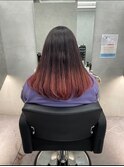 グラデーションカラー　裾カラー　ピンクカラー　裾ピンク