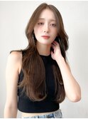 ミディアムヘア暗めカラーグランマッシュデザインカラー