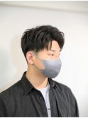短髪 アップバング ツーブロック ショート