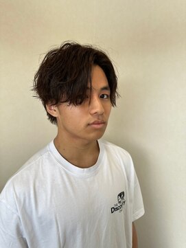 美容室ヒラトヤ 仙北店 ナチュラルセンターパート/無造作韓国風メンズヘア/20代30代