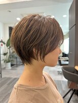 ビューエヒメ(VIEW EHIME)&nbsp;小顔カットショートボブ大人可愛いアッシュオリーブ20代30代40代