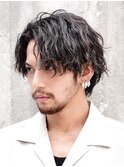 メンズセンターパートツイストスパイラルパーマ茅ヶ崎