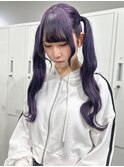 アレンジ ロングヘア ケアブリーチ ラベンダーミルクティー 10代