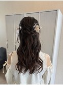 ゆるふわハーフアップ