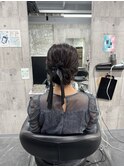 ヘアセット お呼ばれアレンジ シニヨン