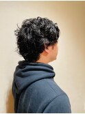 【銀座メンズカット】銀座八×無造作パーマ<理容室>
