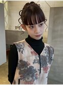 ブラウンカラー / ヘアアレンジ / 三保