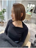 白髪ぼかしハイライトカラー髪質改善ショートボブ