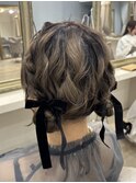 サイドねじりのツインお団子