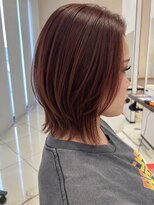 アース 焼津店(HAIR&MAKE EARTH)&nbsp;艶カラー×チェリーブラウン×レイヤー