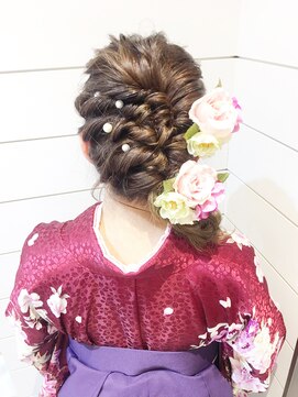 ネオリーブ アンド 渋谷店(Neolive &) 【Neolive & 渋谷店】編み込み*袴スタイル