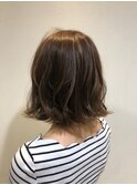 20代30代40代大人可愛いハイライト×透明感アッシュ