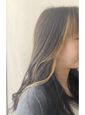 前髪インナーカラー　フェイスフレーミング