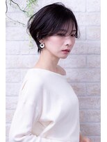 ヘアーアートシフォン 川口東口店(hair art chiffon) ダークアッシュorピンクベージュのボブルフクールショート