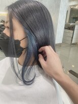 ファイブボックスヘアー 広島(five vox hair) シルバーグレージュ×インナーカラー